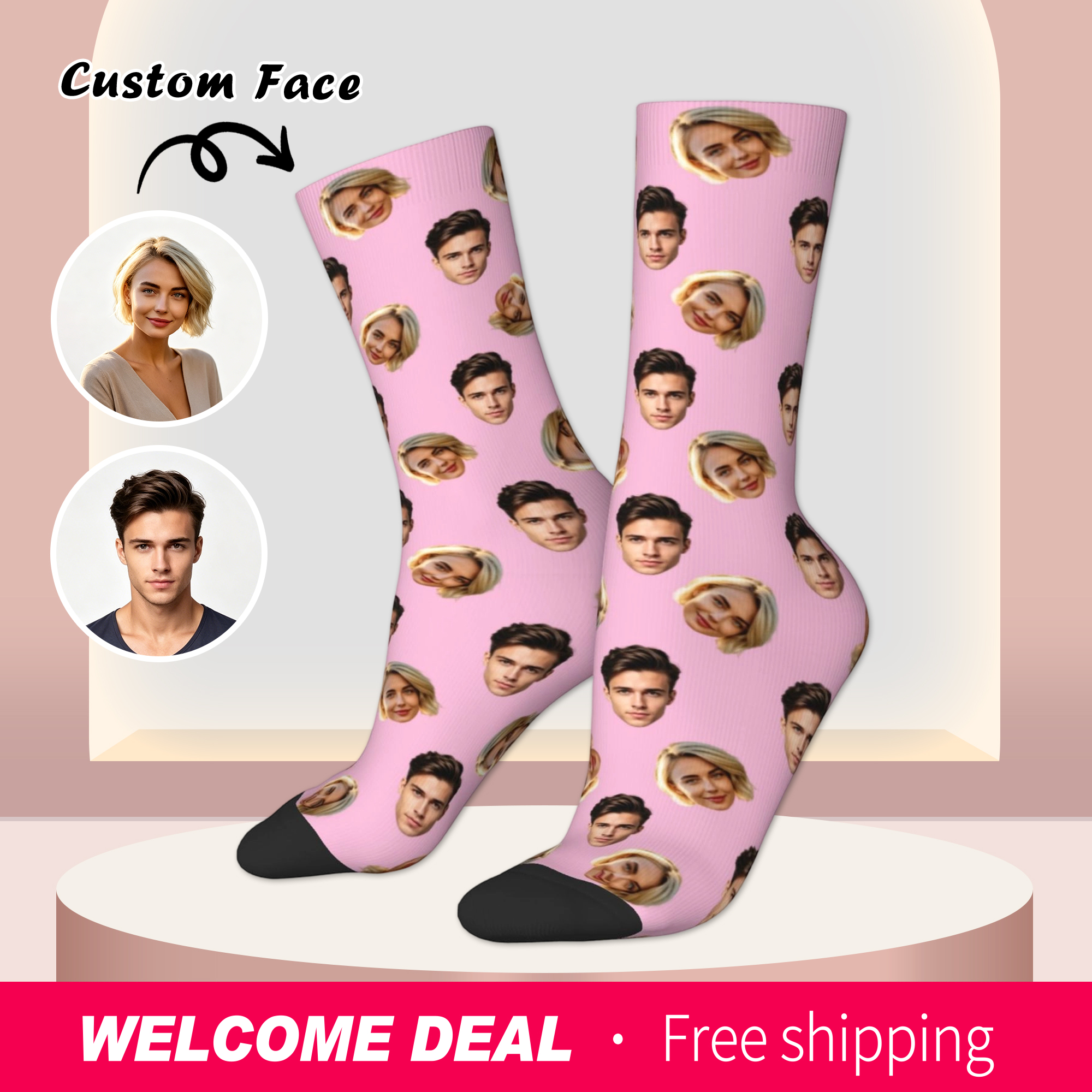 Photography Style - Custom avatar socks for men and