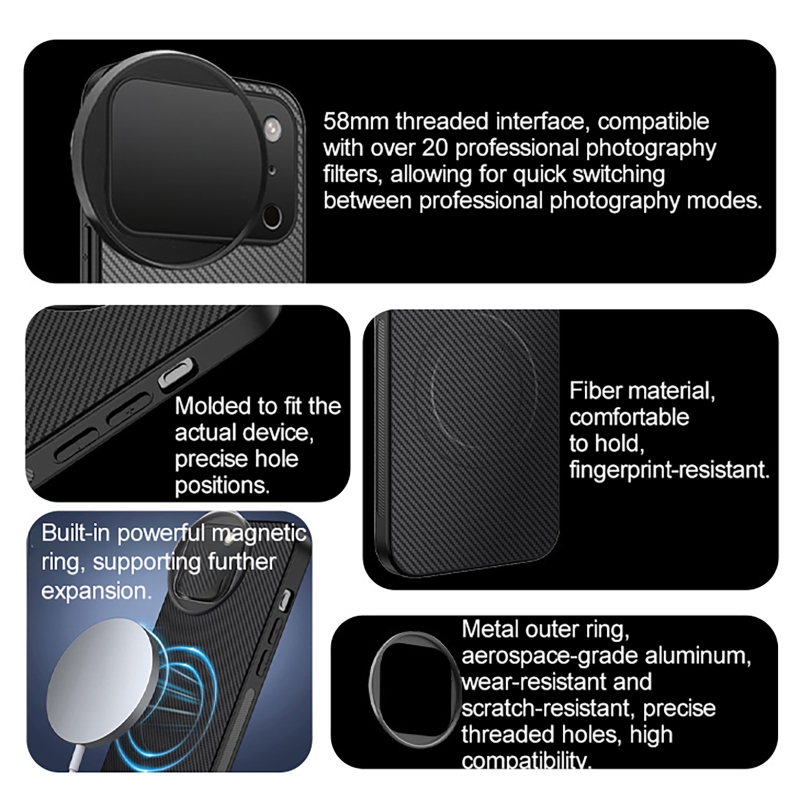 4 in 1 Lens 58mm Mobile Phone  - Nd Filter Set avaliação e preço