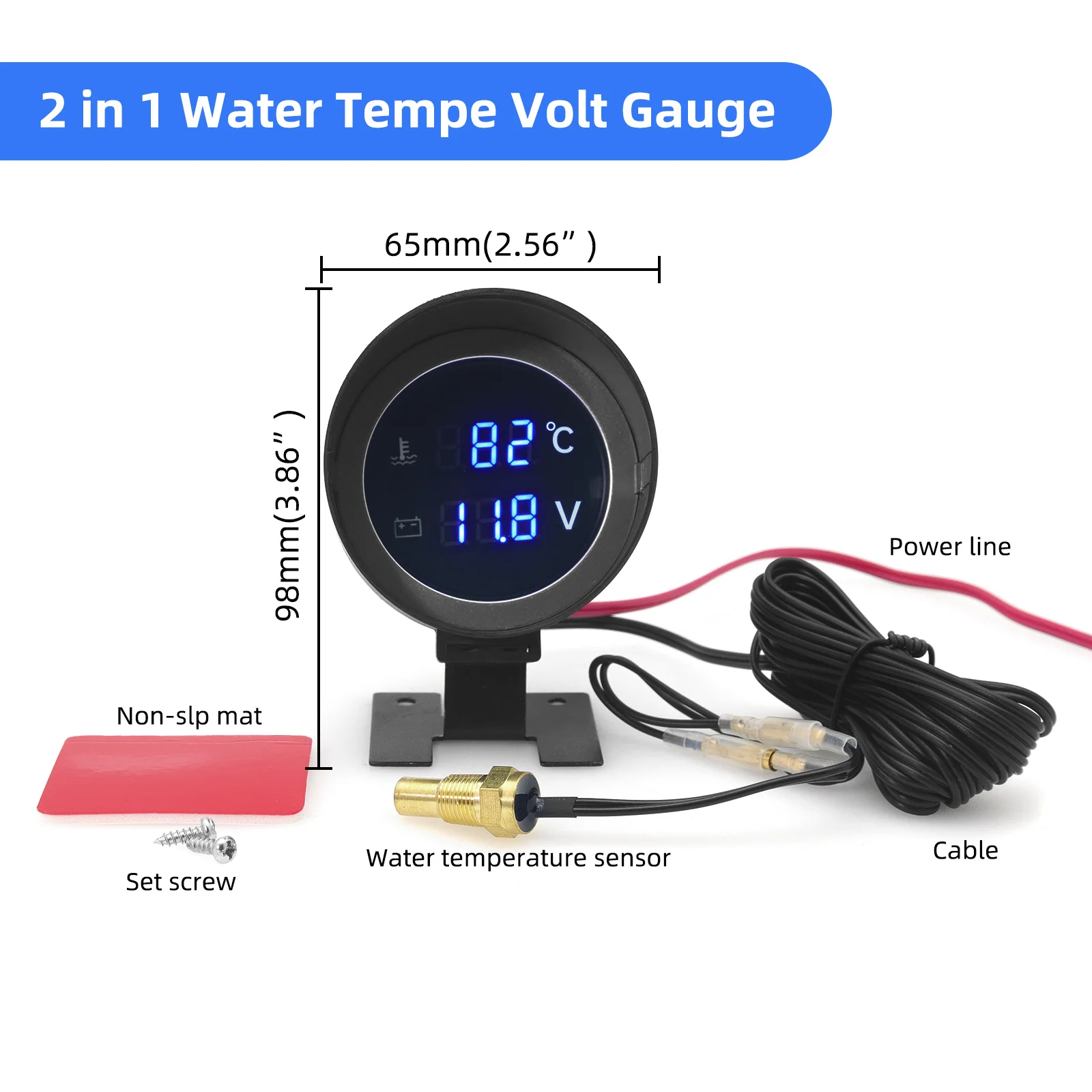 2 in 1 Round LED Digital Water - Light Meter Incident avaliação e preço