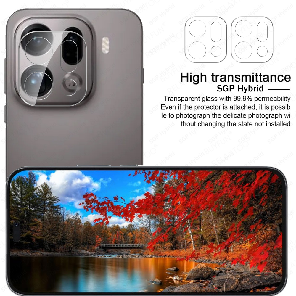 2Pcs 3D Clear Camera Glass Pro - Photography Kit Oppo Find X9 Pro avaliação e preço