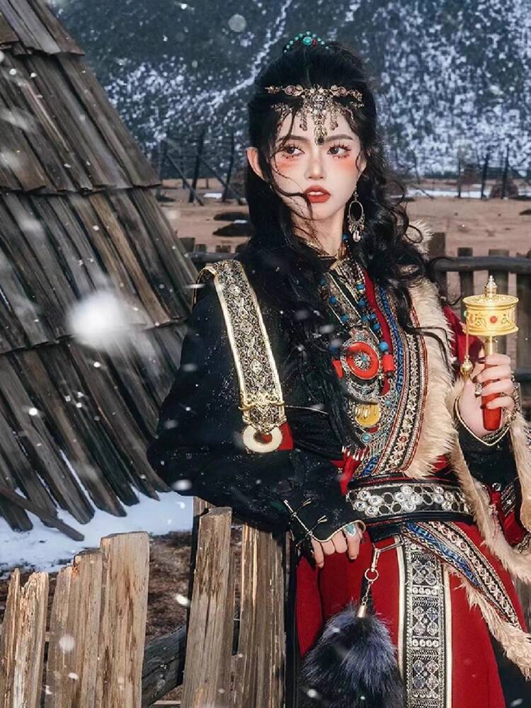 New Tibetan robe Tibet brigade - Photography Style avaliação e preço