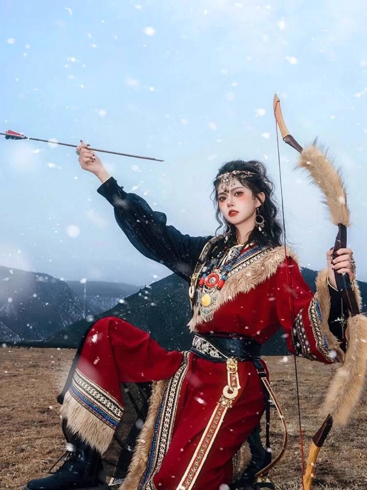 New Tibetan robe Tibet brigade - Photography Style avaliação e preço