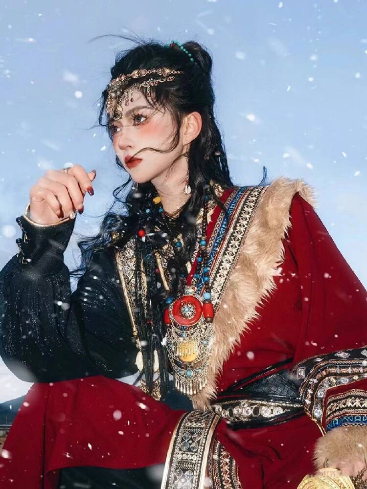 New Tibetan robe Tibet brigade - Photography Style avaliação e preço