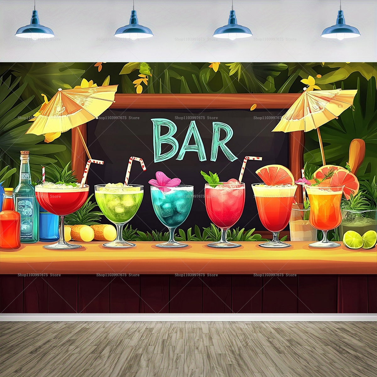 Beach Tiki Bar Alcoholic Cockt - Photography Zebra avaliação e preço