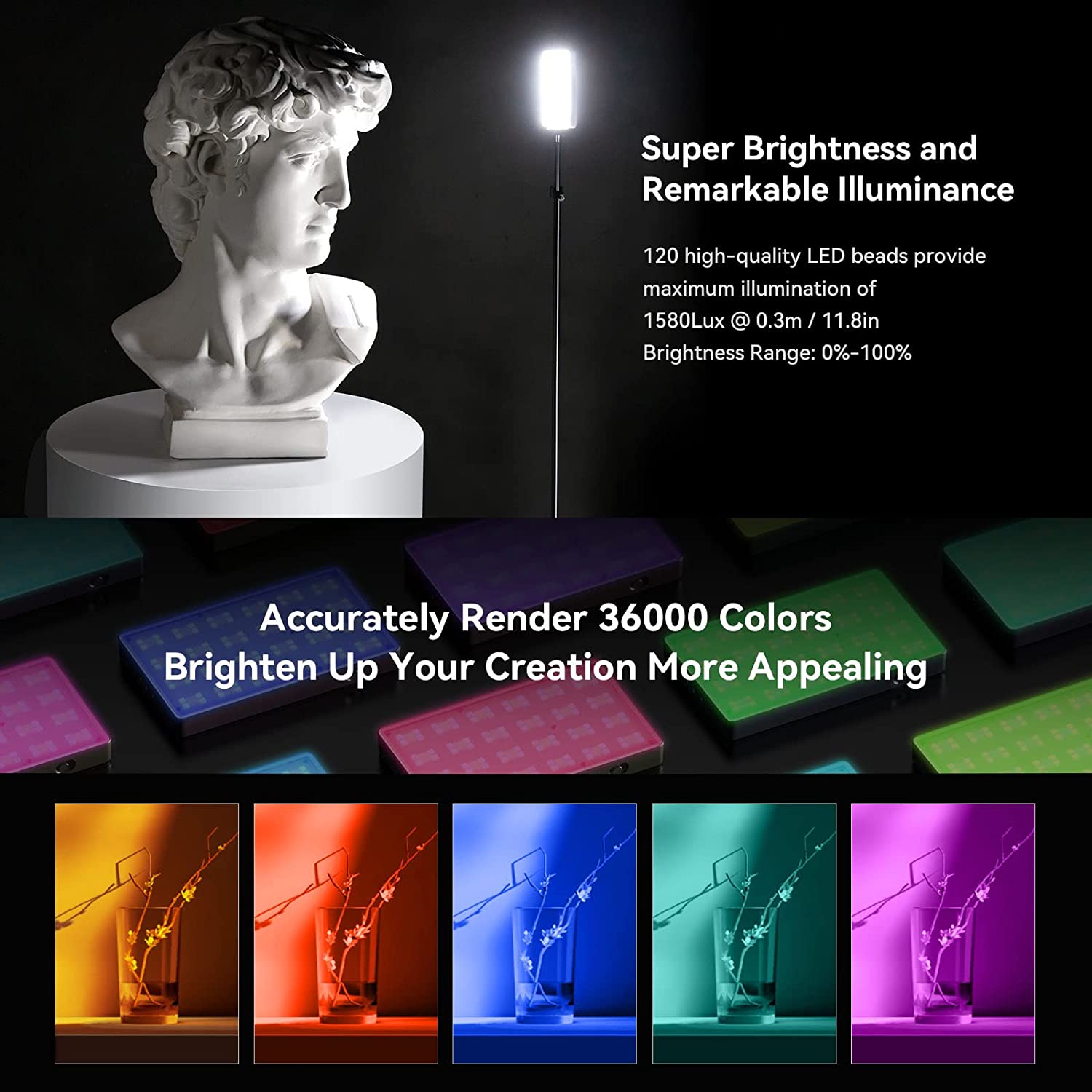 SmallRig RM120 RGB LED Video L - Photography Umbrella Lights avaliação e preço