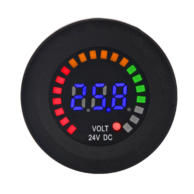 24V 12V DC Voltmeter Color LED - Light Meter Incident avaliação e preço