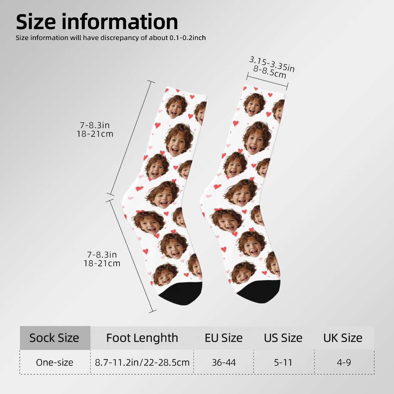 Customized face-shaped socks   - Photography Style avaliação e preço