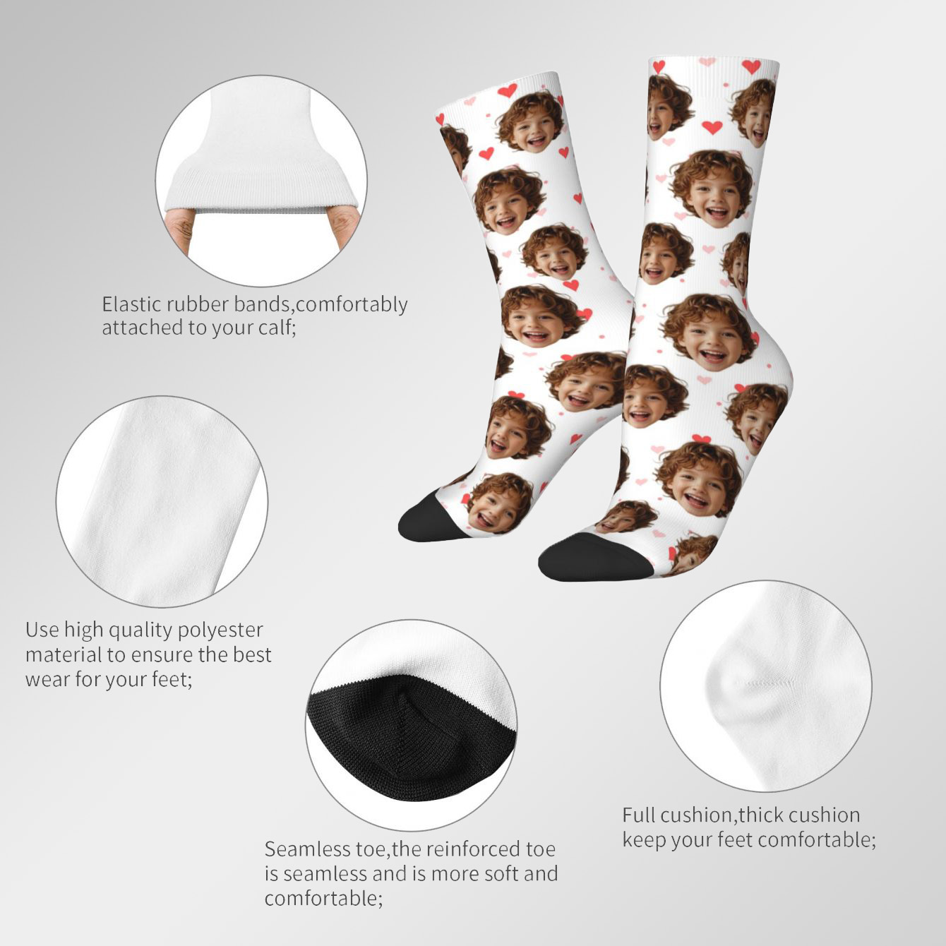 Customized face-shaped socks   - Photography Style avaliação e preço