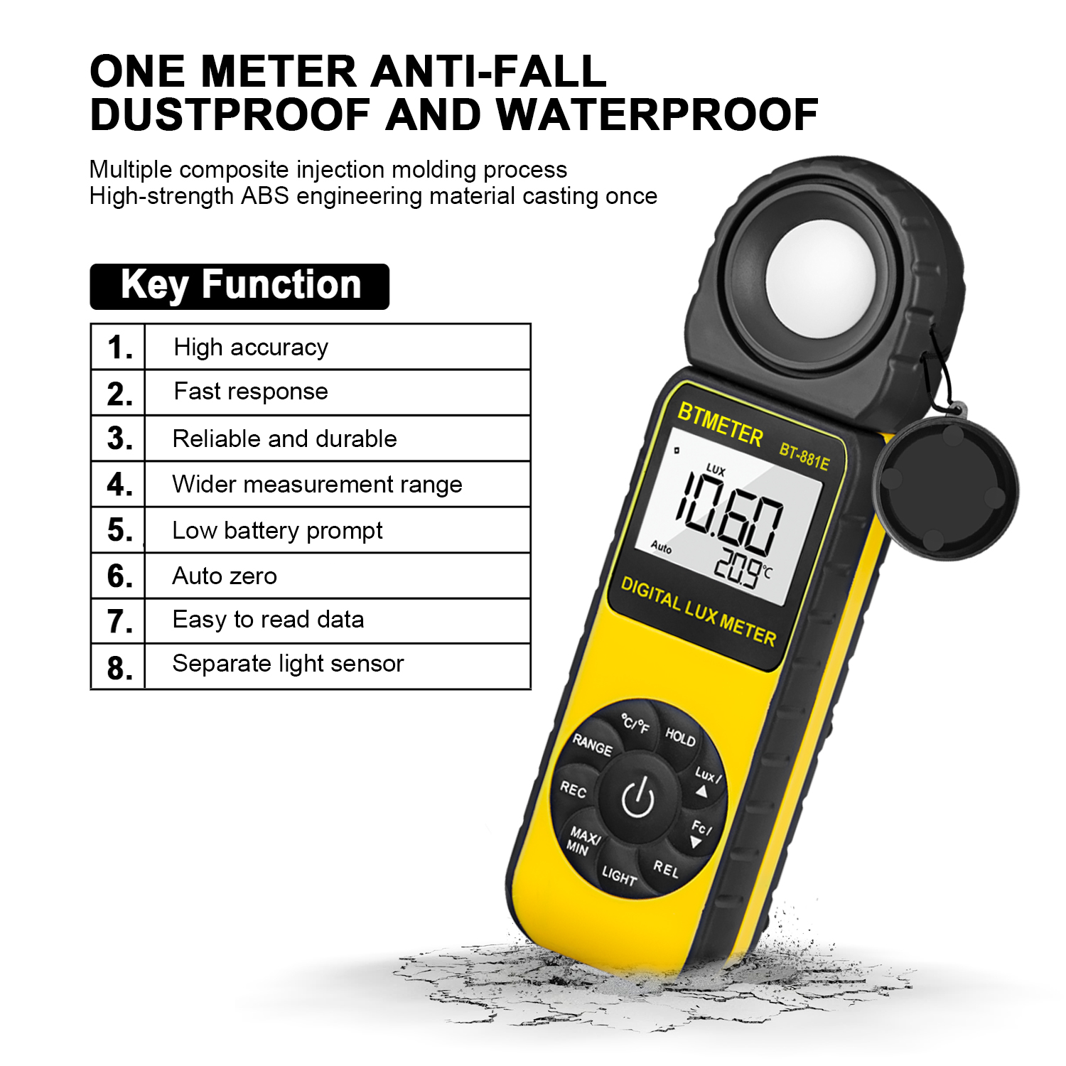 HP-881E Digital Luxmeter 0.1-3 - Light Meter Incident avaliação e preço