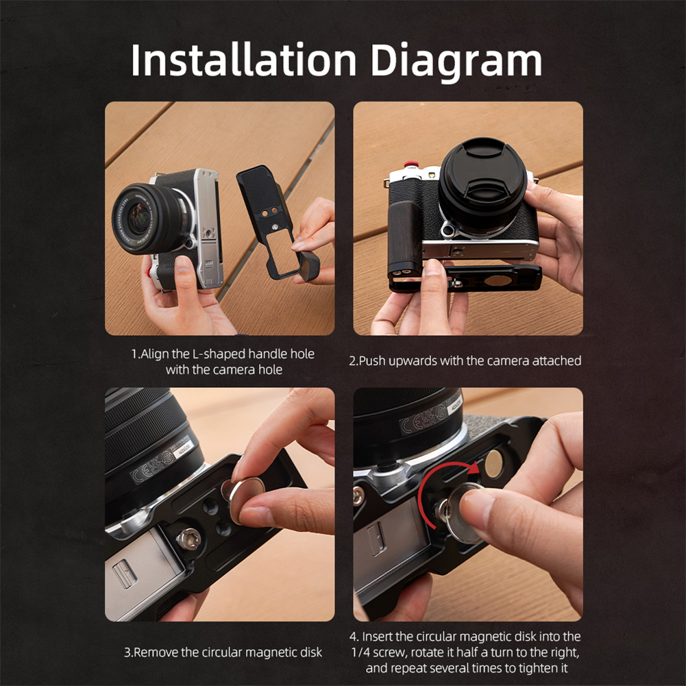 For Fujifilm XM5 Fuji X-M5 Cam - Camera Cage Baseplate avaliação e preço