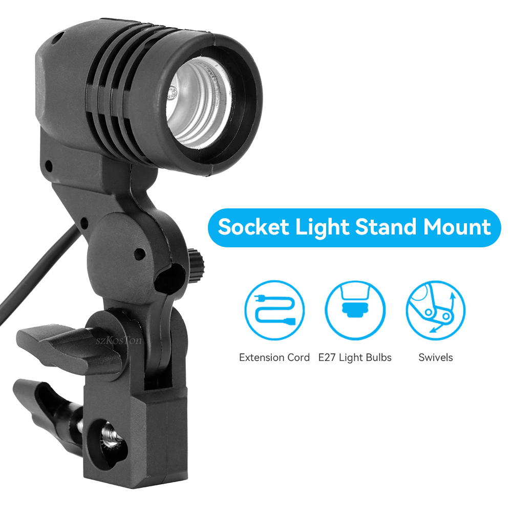 2PCS/1PC E27 Single Head Bulb  - Photography Umbrella Lights avaliação e preço