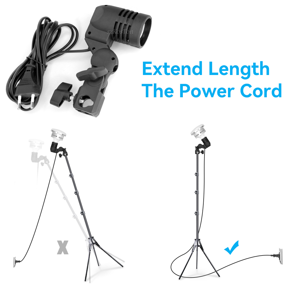 2PCS/1PC E27 Single Head Bulb  - Photography Umbrella Lights avaliação e preço