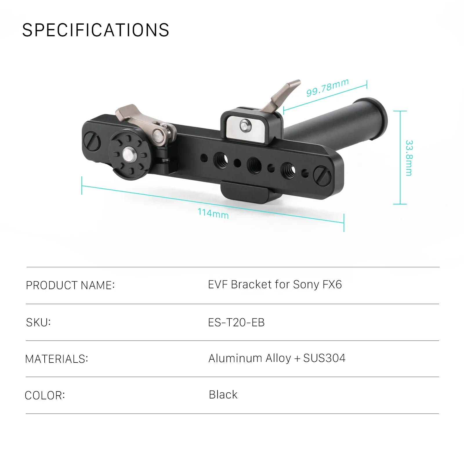 TILTA ES-T20-EB EVF Bracket fo - Camera Cage Baseplate avaliação e preço