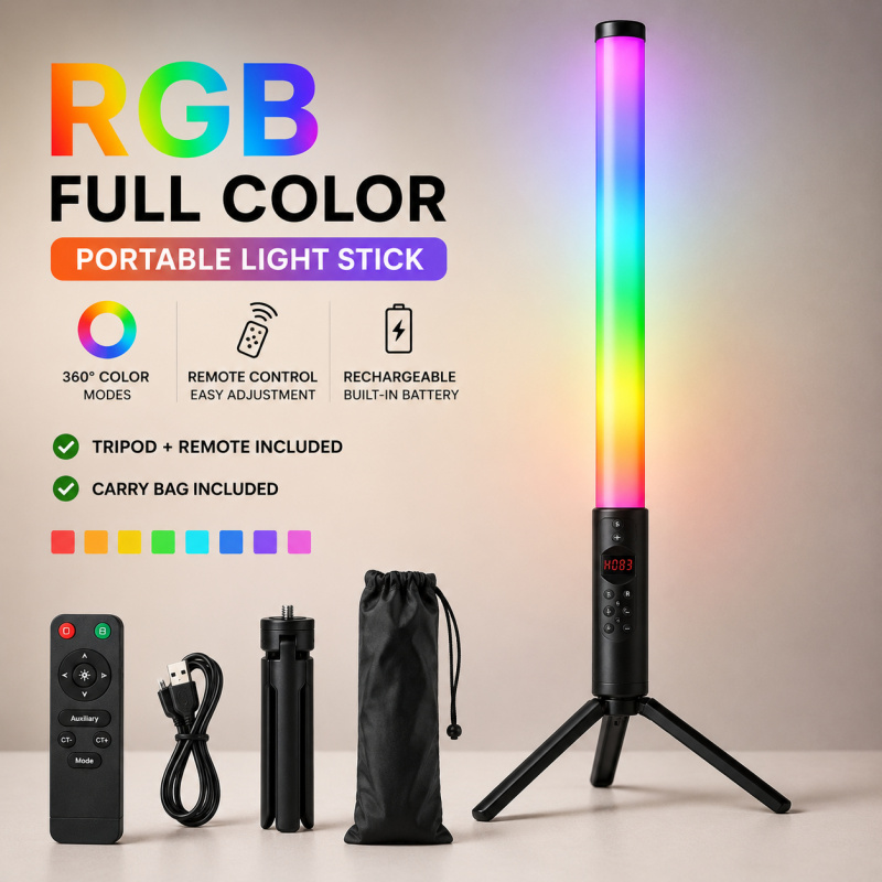 RGB Handheld Video Light Wand, - Photography Umbrella Lights avaliação e preço