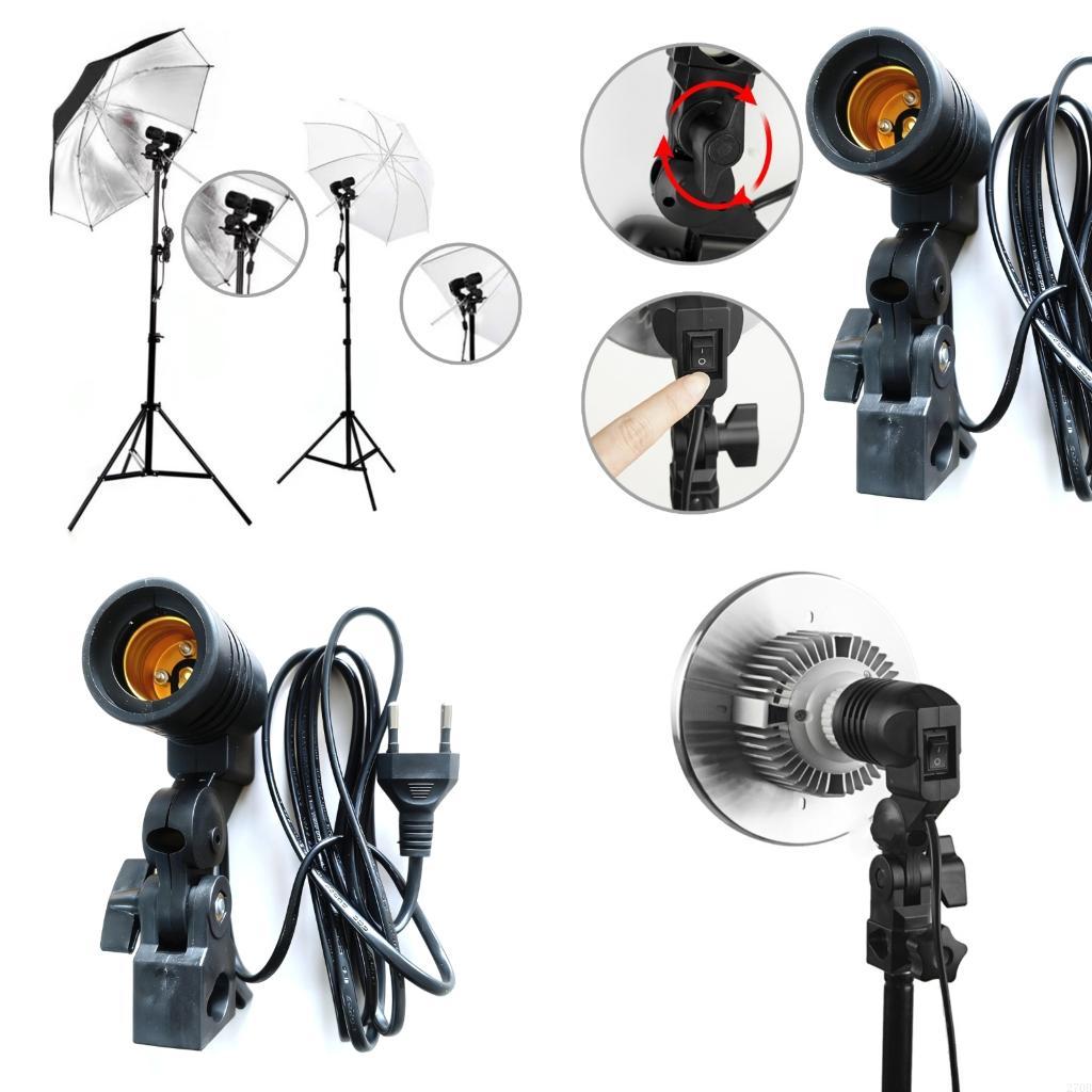  E27 Light Socket Mount with B - Photography Umbrella Lights avaliação e preço