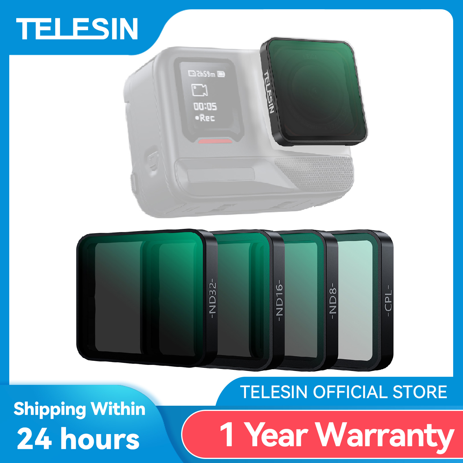 TELESIN CPL ND8 ND16 ND32 Lens - Nd Filter Set avaliação e preço
