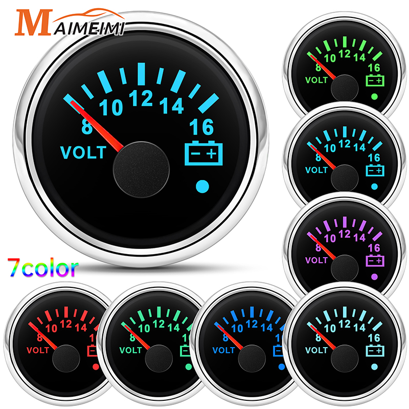 52mm Voltmeter 7 Colors Backli - Light Meter Incident avaliação e preço