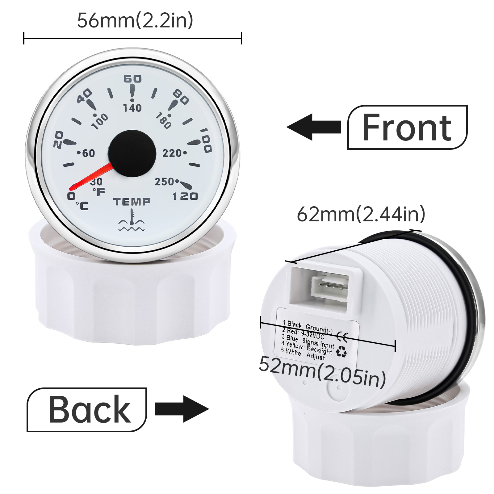 Waterproof 52mm Water Temperat - Light Meter Incident avaliação e preço