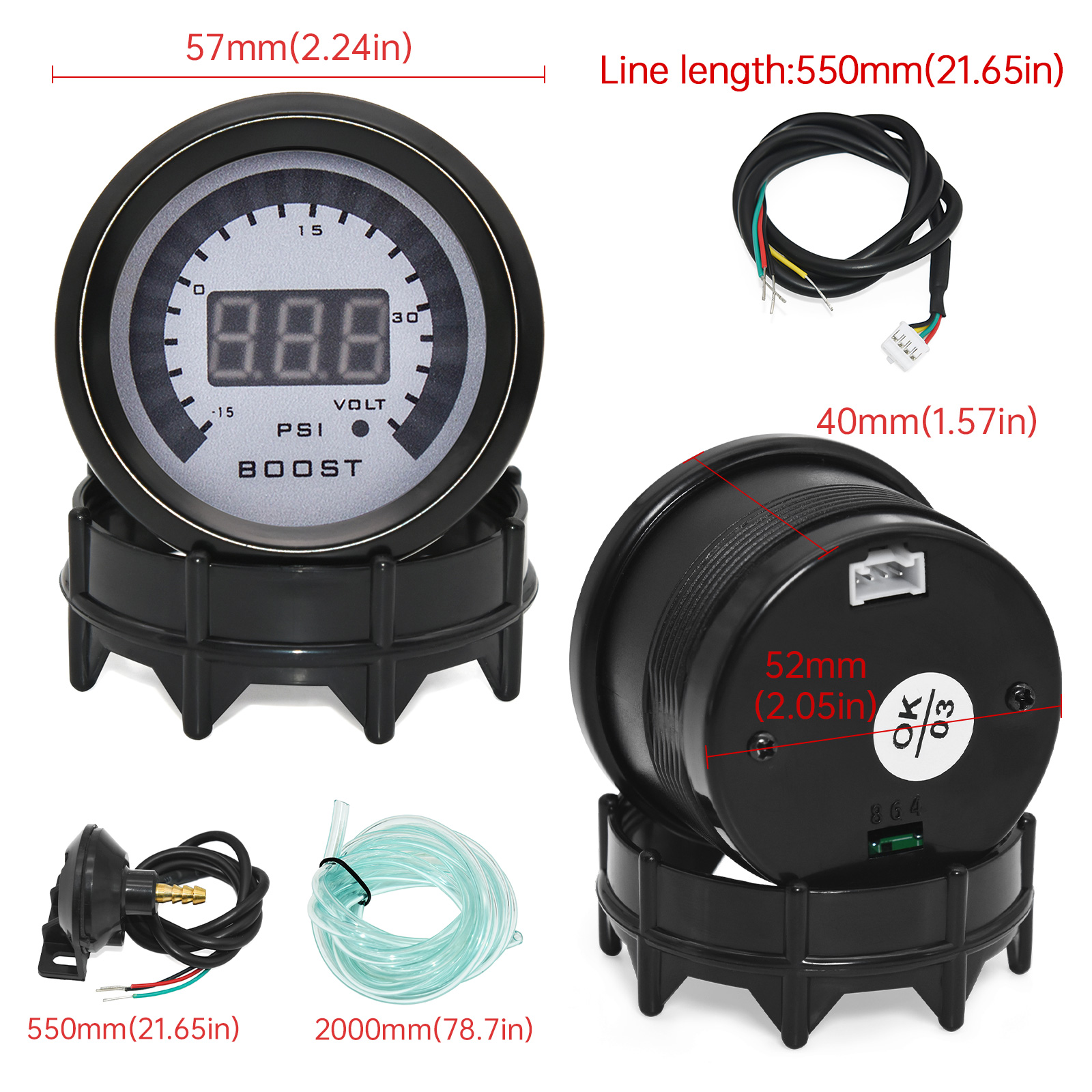 52MM Digital LED Boost EXT Exh - Light Meter Incident avaliação e preço