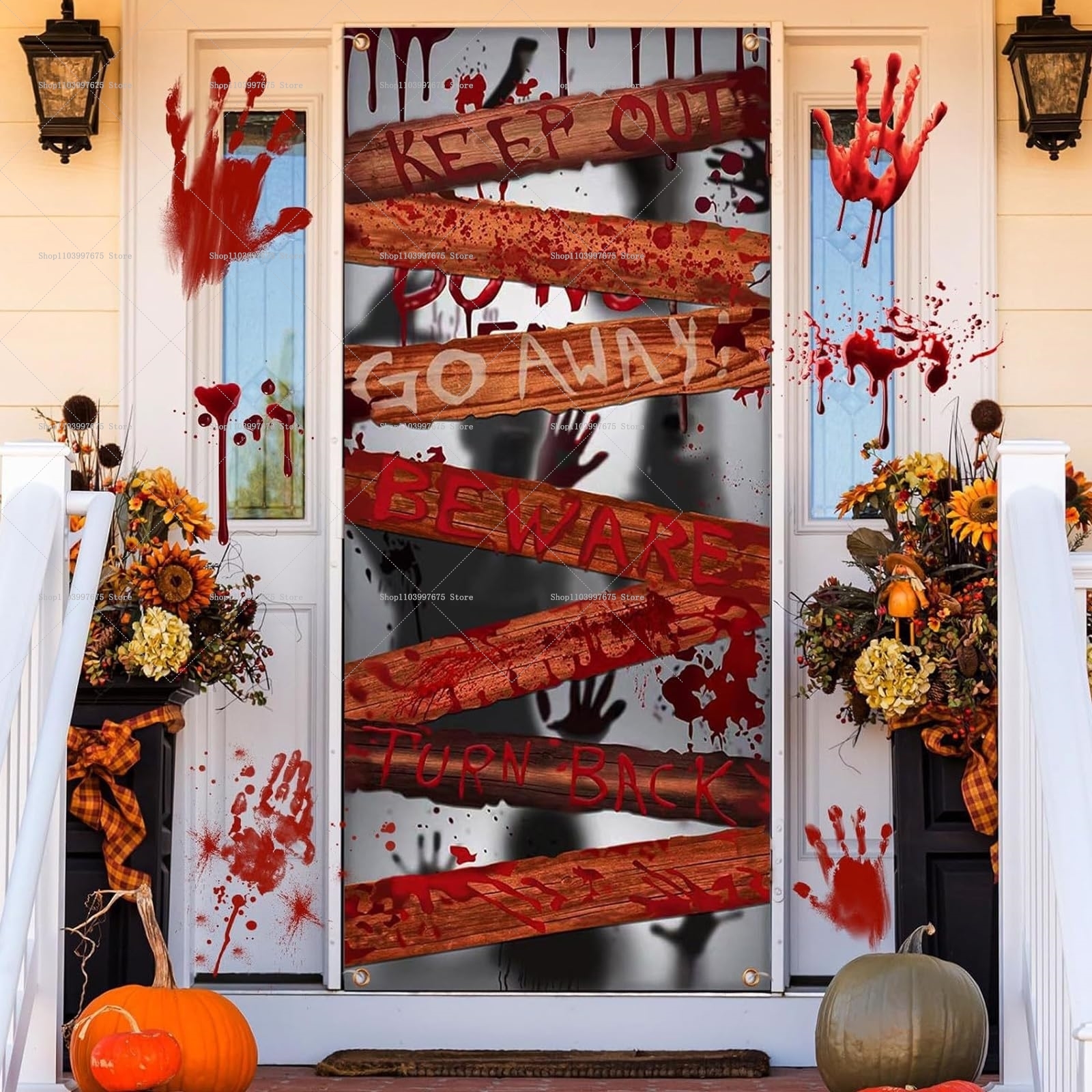 2D Spooky Scary Punpkin Door B - Photography Zebra avaliação e preço