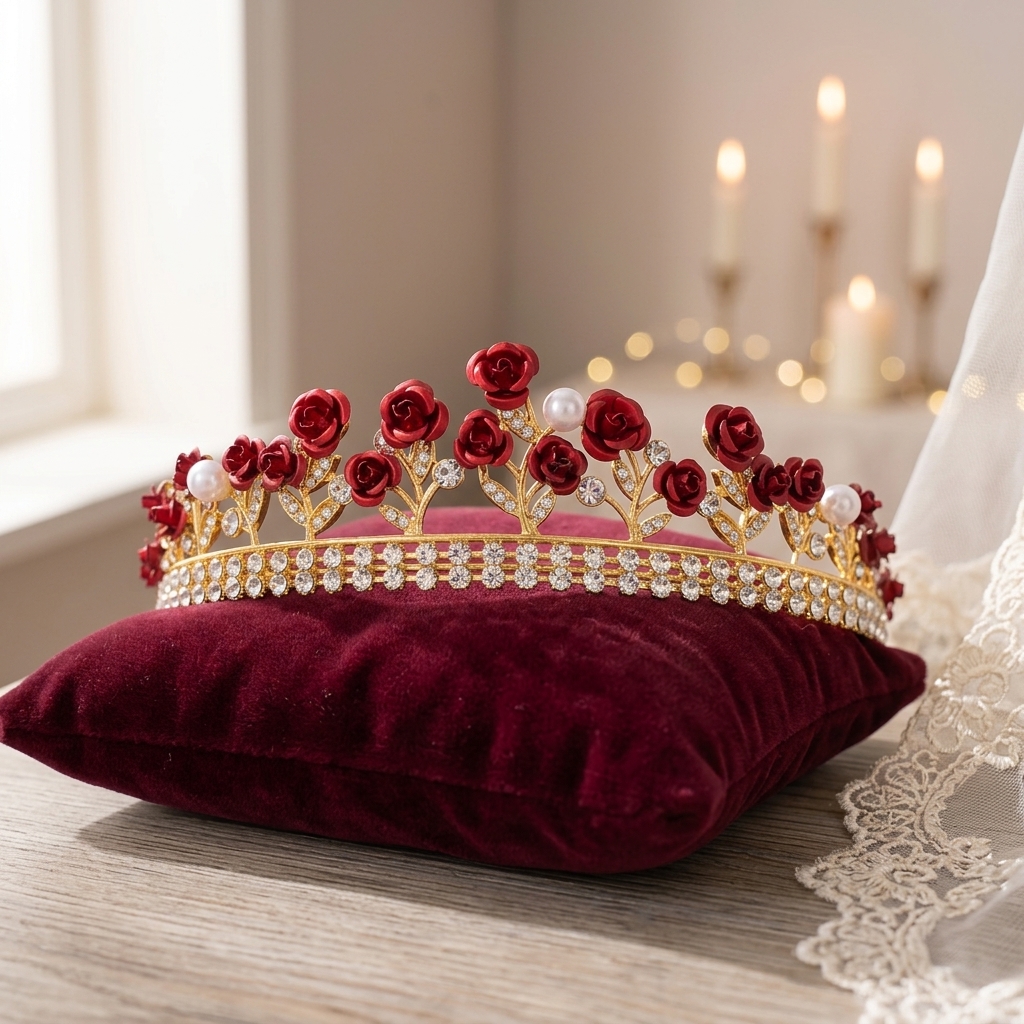 Baroque Ceramic Bridal Crown R - Photography Style avaliação e preço