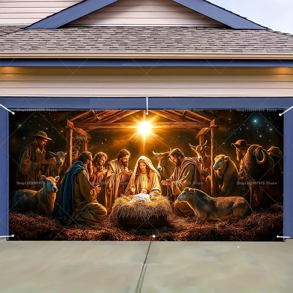 Christmas Nativity Scene Garag - Photography Zebra avaliação e preço